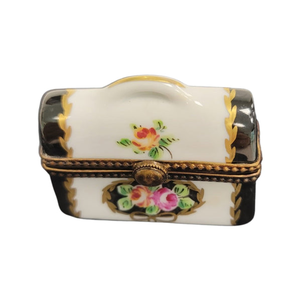 Elegant Handcrafted Limoges Chest Box Porcelain Limoges furniture French Trinket Box