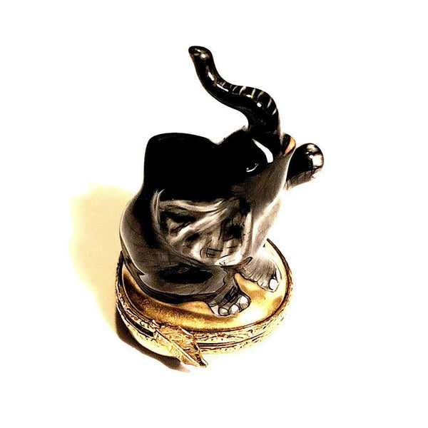 Elegant Limoges Elephant Box Porcelain Limoges Wild French Trinket Box