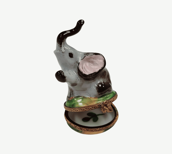 Elegant Limoges Elephant Figurine Porcelain Limoges wild animals limoges boxes French Trinket Box