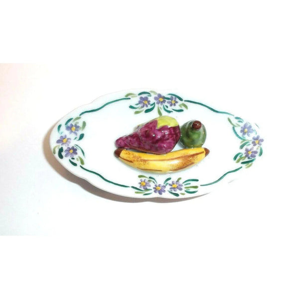 Elegant Limoges Fruit Platter Porcelain Limoges fruit French Trinket Box