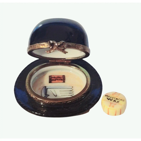 Elegant Limoges Hat Cap Figurine Porcelain Limoges Limoges Boxes travel sports French Trinket Box