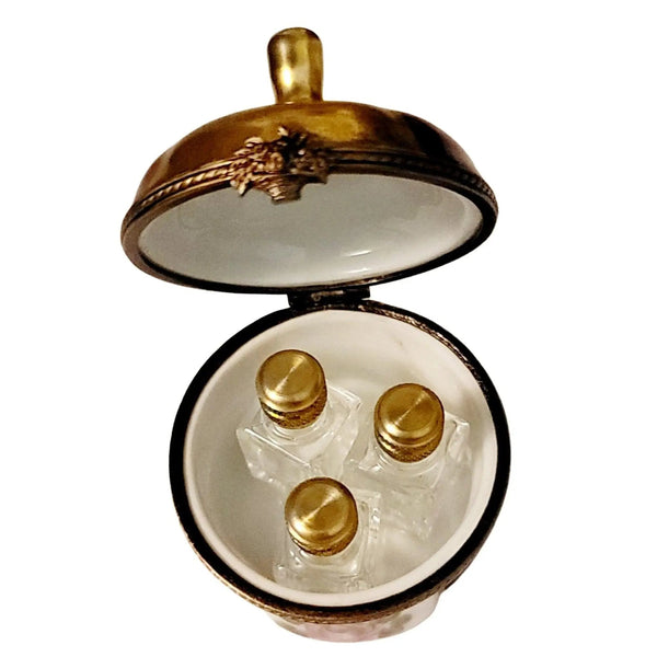 Elegant Limoges Perfume Trio Porcelain Limoges perfume French Trinket Box