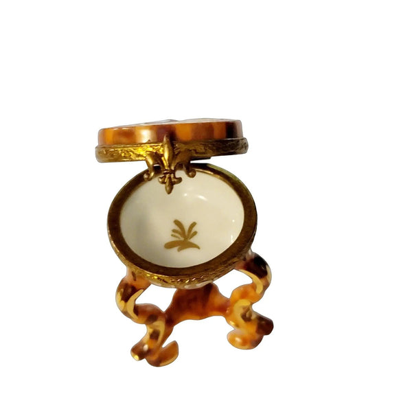 Elegant Limoges Side Table Stool Porcelain Limoges furniture French Trinket Box