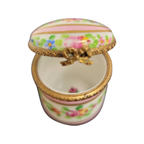 Elegant Pink Floral Limoges Box Porcelain Limoges LIMOGES BOXES traditional French Trinket Box