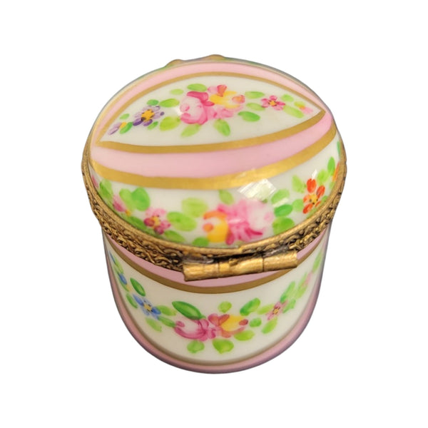 Elegant Pink Floral Limoges Box Porcelain Limoges LIMOGES BOXES traditional French Trinket Box