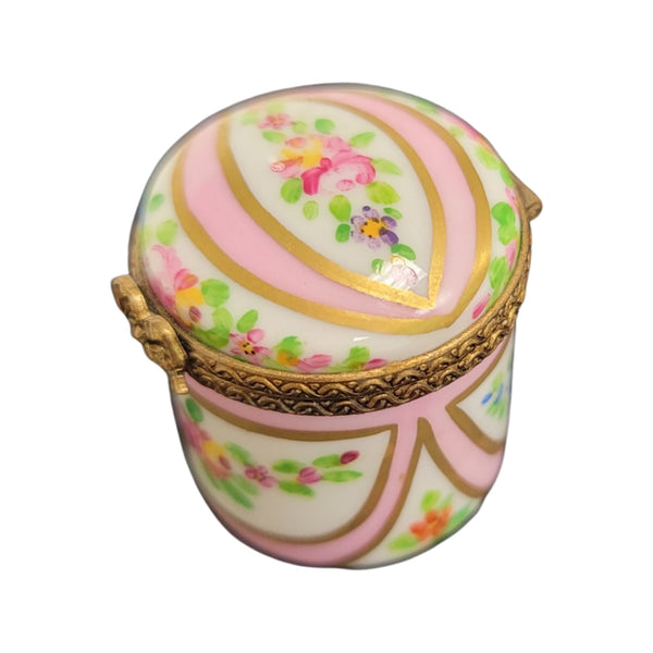 Elegant Pink Floral Limoges Box Porcelain Limoges LIMOGES BOXES traditional French Trinket Box