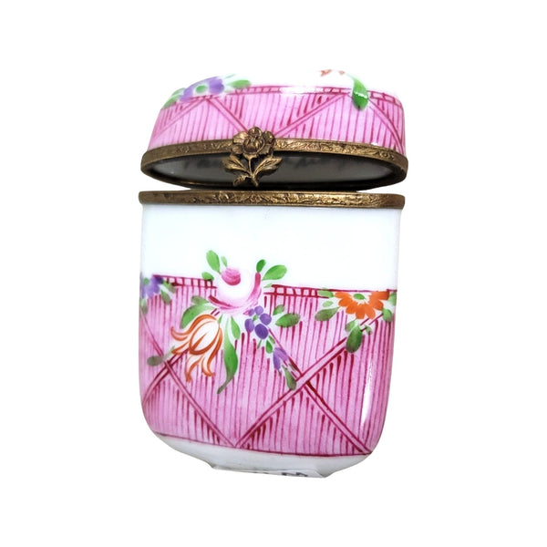 Elegant Pink Oval Limoges Box Porcelain Limoges LIMOGES BOXES traditional French Trinket Box