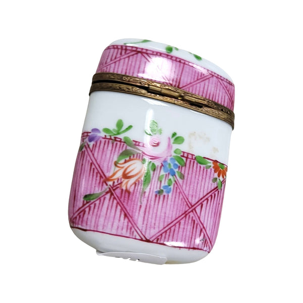 Elegant Pink Oval Limoges Box Porcelain Limoges LIMOGES BOXES traditional French Trinket Box