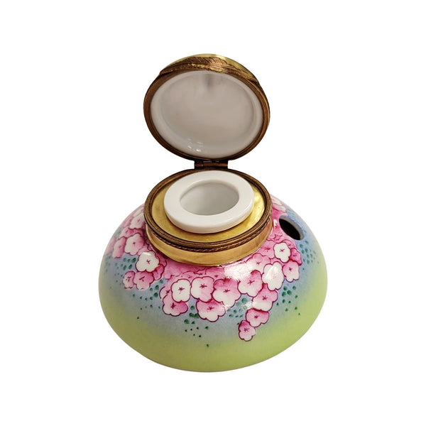 Elegant Porcelain Ink Well Porcelain Limoges professional French Trinket Box