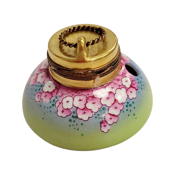 Elegant Porcelain Ink Well Porcelain Limoges professional French Trinket Box