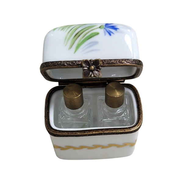 Elegant Porcelain Perfume Box Porcelain Limoges Perfume French Trinket Box