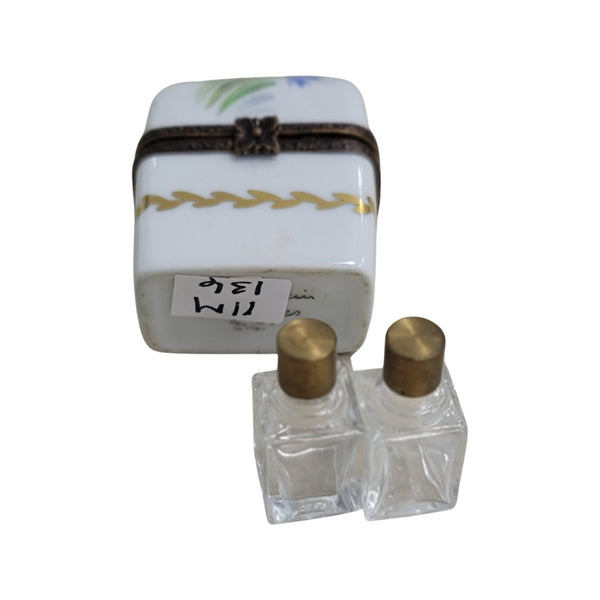 Elegant Porcelain Perfume Box Porcelain Limoges Perfume French Trinket Box