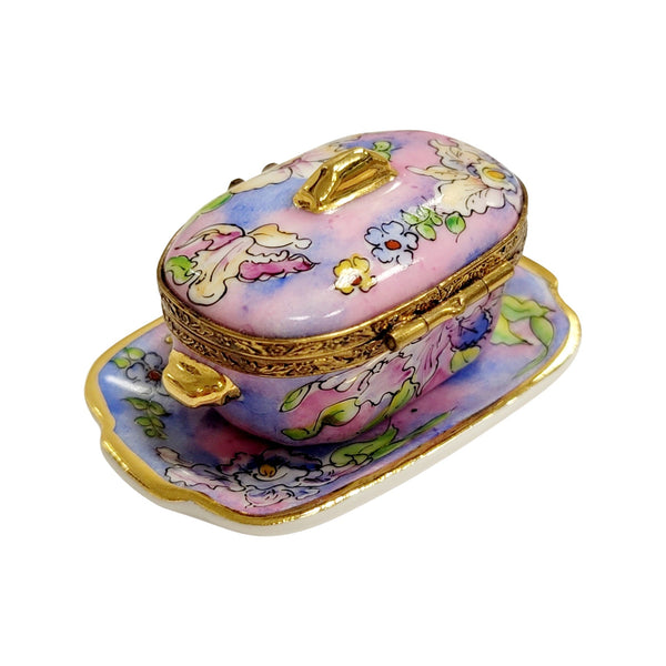 Elegant Porcelain Soup Tureen Set Porcelain Limoges Home China French Trinket Box