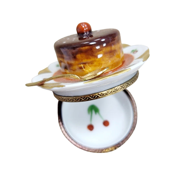 Elegant Souffle Dish Delight Porcelain Limoges Dessert French Trinket Box