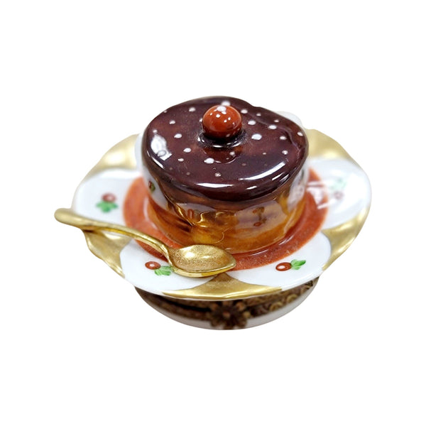 Elegant Souffle Dish Delight Porcelain Limoges Dessert French Trinket Box