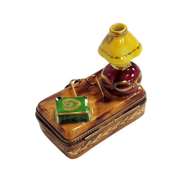 Elegant Trunk Table Lamp Box Porcelain Limoges furniture French Trinket Box