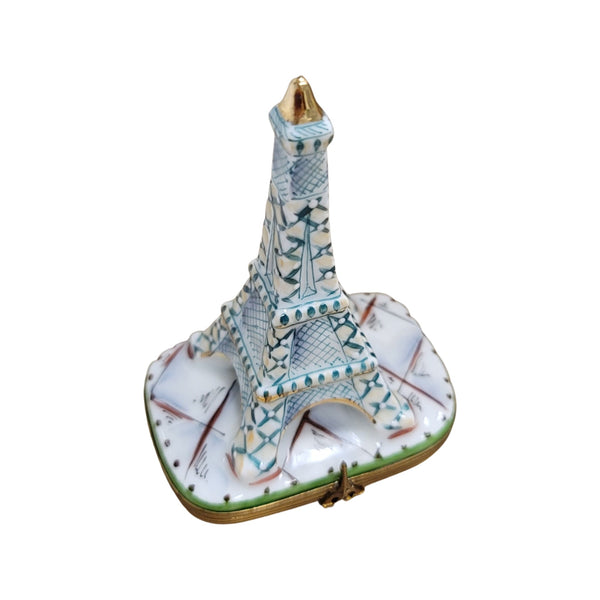 Elegant White Eiffel Tower Box Porcelain Limoges Limoges Imports Limoges Boxes French Trinket Box