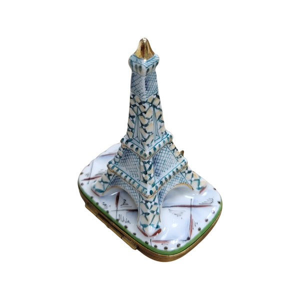 Elegant White Eiffel Tower Box Porcelain Limoges Limoges Imports Limoges Boxes French Trinket Box