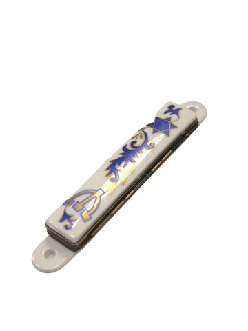 Elegant White Mezzuzah Limoges Box Porcelain Limoges Religion LIMOGES BOXES jewish prayer religious dreidel French Trinket Box