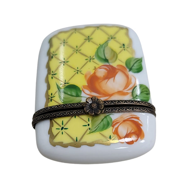 Elegant Yellow Floral Limoges Box Porcelain Limoges LIMOGES BOXES traditional French Trinket Box