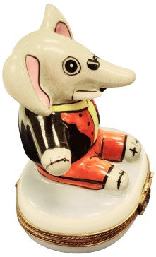 Elephant in Tuxedo Limoges Box Porcelain Limoges Wild Limoges baby French Trinket Box
