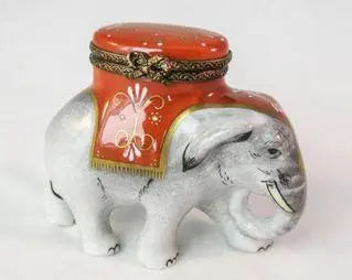 Emperial Elephant Porcelain Limoges wild limoges boxes French Trinket Box