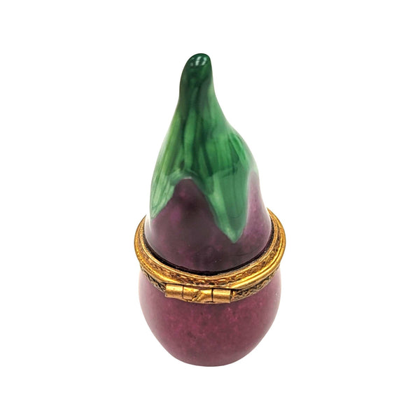 Exquisite Eggplant Limoges Box Porcelain Limoges fruit vegetables French Trinket Box