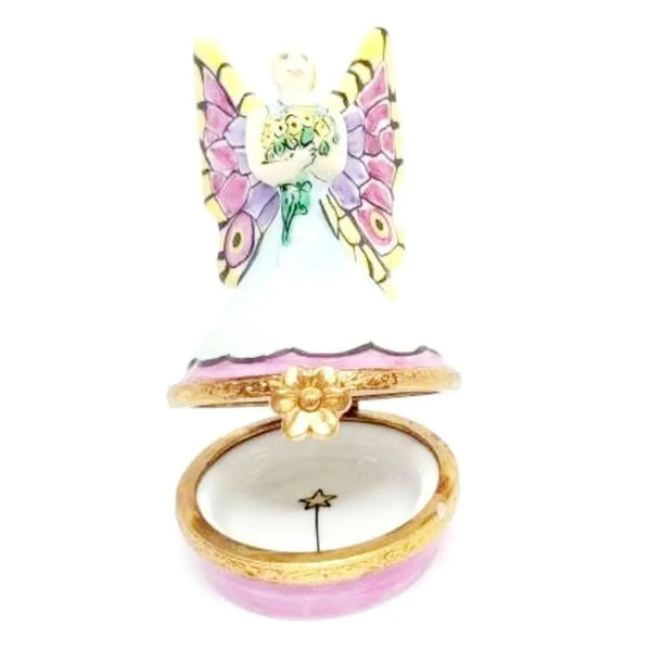 Fairy Mystical Porcelain Limoges fairy myth baby gift French Trinket Box