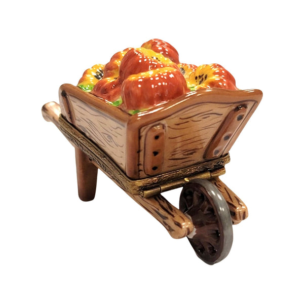 Fall Harvest Wheelbarrow Limoges Box Porcelain Limoges Thanksgiving Halloween Fall French Trinket Box