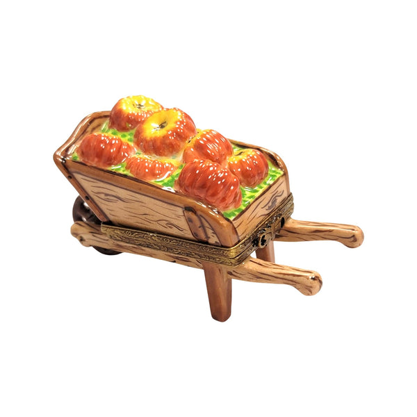 Fall Harvest Wheelbarrow Limoges Box Porcelain Limoges Thanksgiving Halloween Fall French Trinket Box
