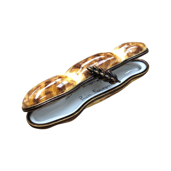 French Baguette Bread Limoges Box Porcelain Limoges food French Trinket Box