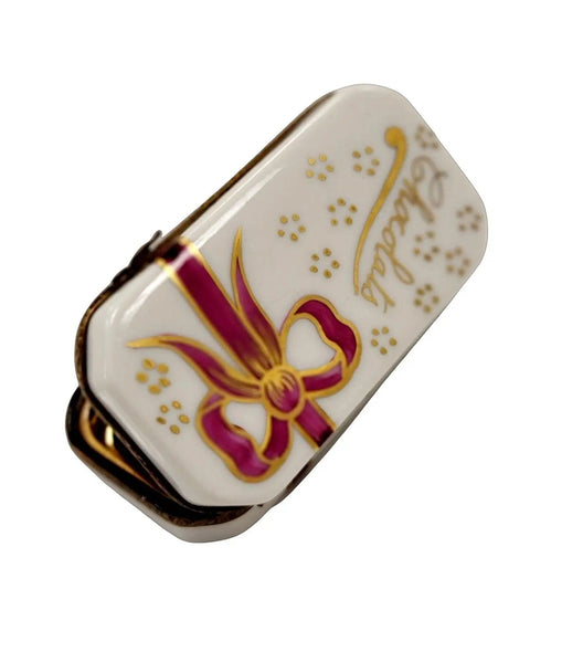 French Hand-Painted Chocolate Box Porcelain Limoges Dessert Love Valentine French Trinket Box