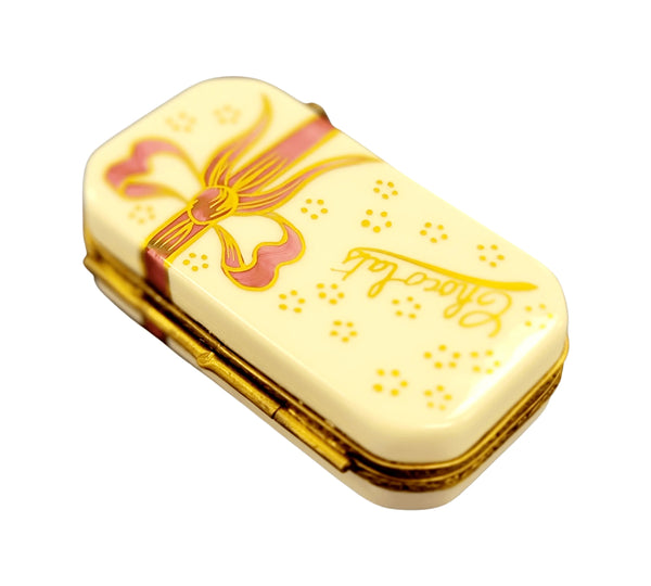 French Hand-Painted Chocolate Box Porcelain Limoges Dessert Love Valentine French Trinket Box