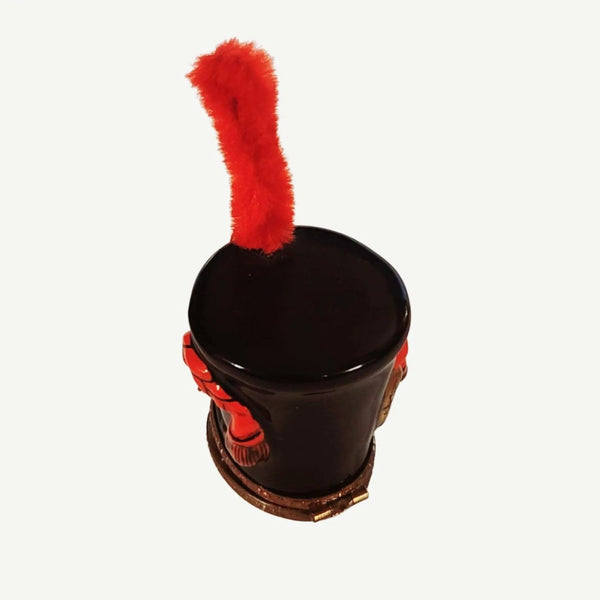 French Imperial Guard Hat Box Porcelain Limoges Limoges Boxes travel world French Trinket Box