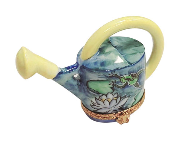 Frog Watering Can Limoges Box Porcelain Limoges Limoges Box garden flowers frog French Trinket Box