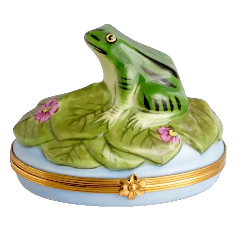 Frog Porcelain Limoges Turtle Frogs French Trinket Box