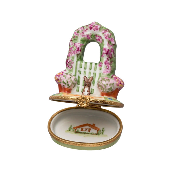 Garden Gate Porcelain Limoges Garden French Trinket Box