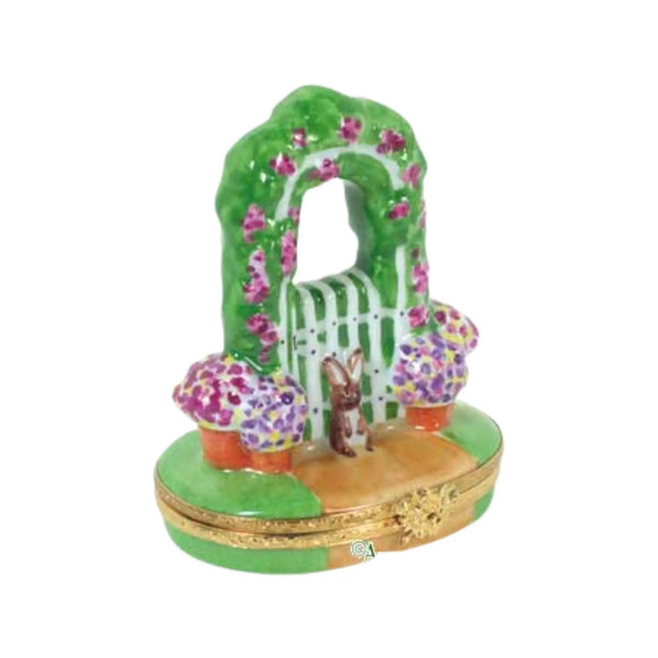 Garden Gate Porcelain Limoges Garden French Trinket Box