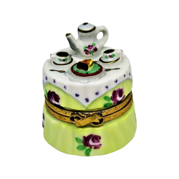 Garden Tea Party Porcelain Limoges Garden China French Trinket Box