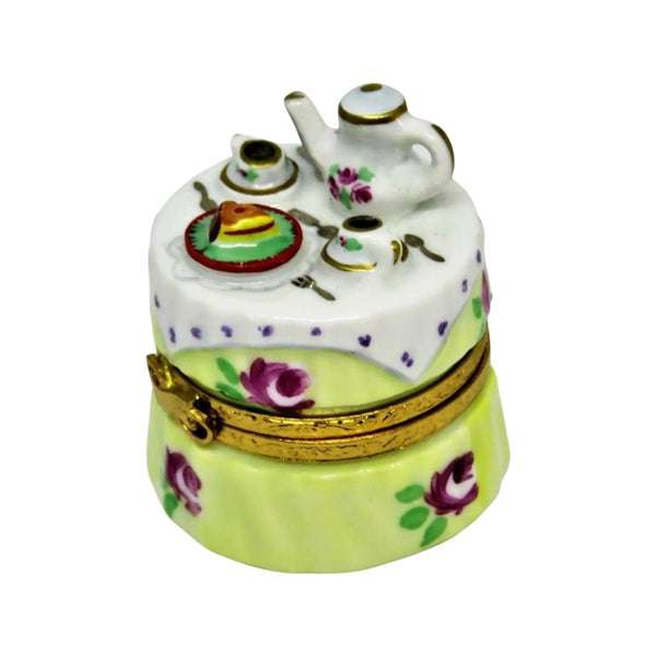 Garden Tea Party Porcelain Limoges Garden China French Trinket Box