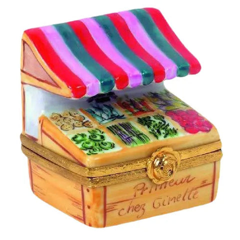Ginette's Vegetables Porcelain Limoges fruits garden French Trinket Box