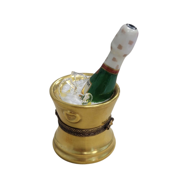 Gold Champagne Elegance Set Porcelain Limoges Wine French Trinket Box