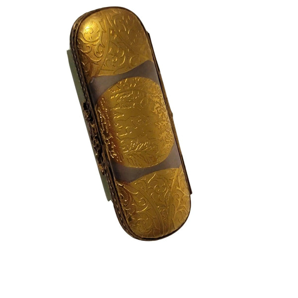 Gold Elegance Limoges Box Porcelain Limoges traditional French Trinket Box