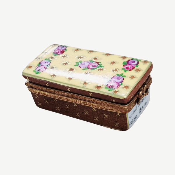 Gold Rose Shoes Limoges Box Porcelain Limoges shoes fashion figurine LIMOGES BOXES French Trinket Box