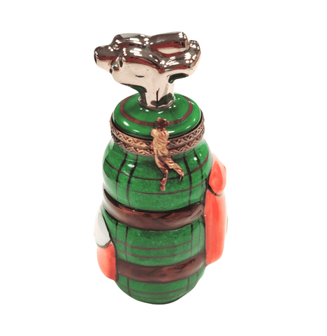 Golf Bag with Clubs Limoges Box Porcelain Limoges sports golf limoges box French Trinket Box