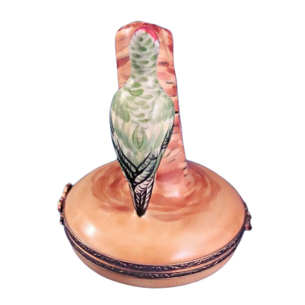 Green Woodpecker Porcelain Limoges Birds French Trinket Box