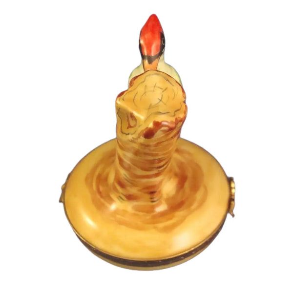 Green Woodpecker Porcelain Limoges Birds French Trinket Box