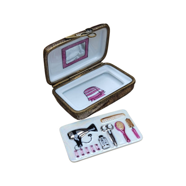 Hair Dresser Case Limoges Box Porcelain Limoges fashion home French Trinket Box