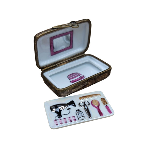 Hair Dresser Case Limoges Box Porcelain Limoges fashion home French Trinket Box
