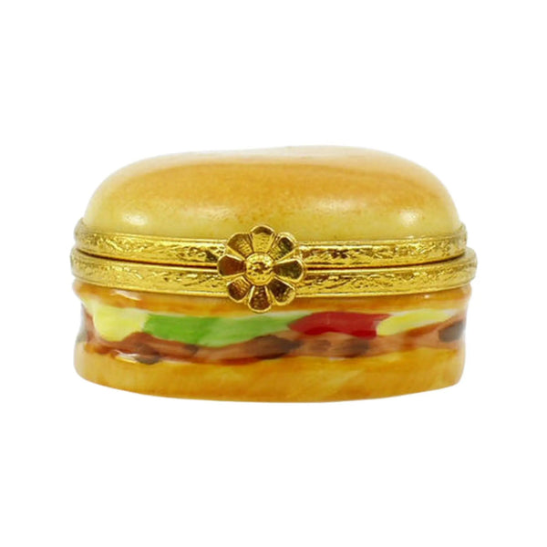 Hamburger Porcelain Limoges Food French Trinket Box